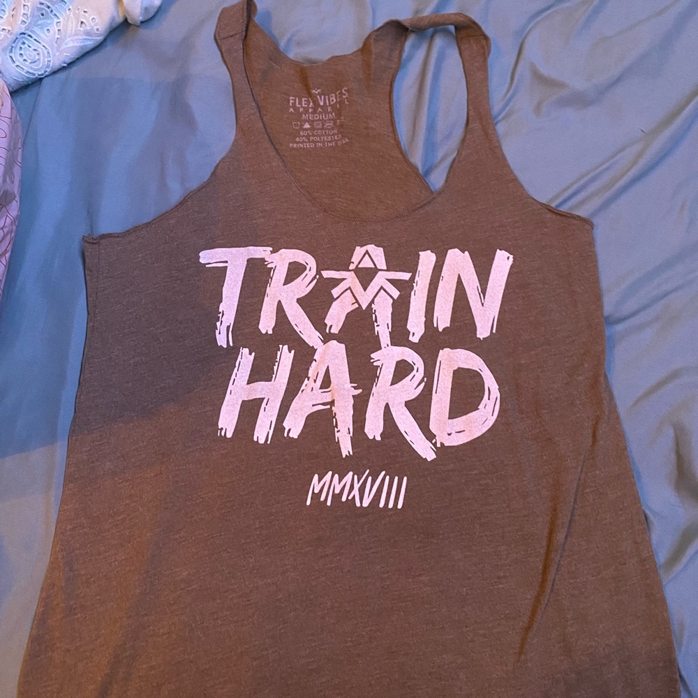 greenish brown workout top